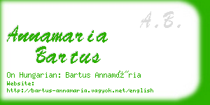 annamaria bartus business card